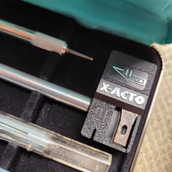 X-ACTO Professional Graphic Art Set 5055 with refills 4 piece in original case - Picture 7 of 9